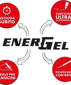 Pentel EnerGel-X Retractable Liquid Gel Pen (0.7mm) Metal Tip, Orange Ink, Box of 12 (BL107-F) 0.7mm 12 Count (Pack of 1) 19 81caVhQG2QL