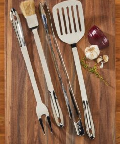 All-Clad Professional Tools with Case Stainless Steel BBQ Tool Set 4 Piece Pots and Pans, Cookware Silver 8 81cb6Kq6C0L