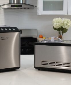 Whynter ICM-201SB Upright Automatic Ice Cream Maker with Built-in Compressor, no pre-freezing, LCD Digital Display, 2.1 Quart Capacity, Black Gray 28 81cb76JFksL