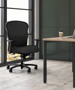 Alternative view of HON Wave Mesh Big and Tall Executive Chair | Knee-Tilt | Adjustable Arms | Black Fabric Seat | HVL705 Model