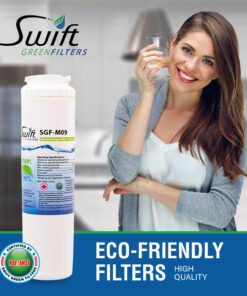 Swift Green Filters SGF-M9 Replacement water filter for UKF8001,EDR4RXD1,FILTER 4,EFF-6007A,46-9005,46-9006,CLCH101, 1, White, 1 Pack 15 81ccE IsFgL