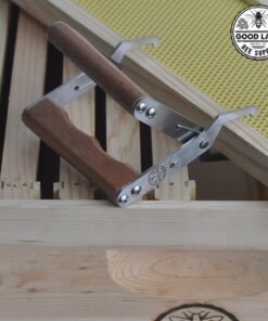 Goodland Bee Supply Complete Tool Assortment - Bee Smoker, Frame Spacer, Serrated Decapping / Uncapping Knife and Roller, Frame Grip, J-Hook and Wood Handle Hive tools - GLTOOLSET1 6 81ccQdQAX L