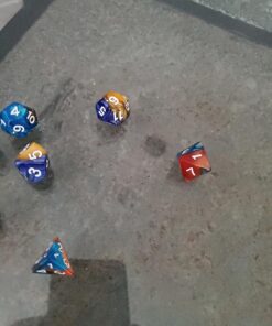 CiaraQ Polyhedral Dice Set (35 Pieces) with Black Pouches, 5 Complete Double-Colors Dice Sets of D4 D6 D8 D10 D% D12 D20 Compatible with Dungeons and Dragons DND RPG MTG Table Games 35pcs 47 81cd0N3fB L