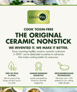 GreenPan Chatham Hard Anodized Healthy Ceramic Nonstick 10 Piece Cookware Pots and Pans Set, Frying Pan Skillets, Saucepans, Saute Pan, Stockpot, Lids, PFAS-Free, Dishwasher Safe, Oven Safe, Gray 21 81cdZnpAlwL