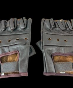 Dark Brown First Manufacturing Lightweight Thick Leather Fingerless Gloves Medium 9 81ceXaUdhQL