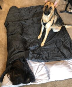 Double Sleeping Bag, Ohuhu Sleeping Bags for Adults with 2 Pillows 2 Person Sleeping Bag for Kids Waterproof Cold Weather Sleeping Bags for Family Teens Camping Backpacking Hiking Outdoor Black 60 81cf1WKe7AL