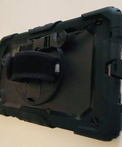 HXCASEAC Shockproof Case for Samsung Galaxy Tab A7 Lite with Screen Protector / 360 Rotating Hand Strap/Built-in Stand/Protective Carrying Case for Tab A7 lite 8.7 Case SM-T220 T225 T227, Black Black/Black 8.7 inch-Tab A7 lite 49 81cfX pzBvL