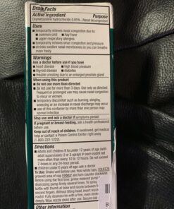 Amazon Basic Care No Drip Severe Congestion Nasal Pump Mist Spray, 12 Hour Relief, Oxymetazoline HCl, Maximum Strength Plus Menthol, Steroid Free, 1 Fluid Ounce No Drip Menthol 32 81ciFrniLL