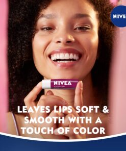 NIVEA Lip Balm, Blackberry Flavored Tinted Lip Balm Stick with Shea Butter and Jojoba Oil, 0.17 Oz, Pack of 4 0.17 Ounce (Pack of 4) 18 81cjHXaAxOL