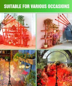 WTINTELL LED Grow Lights for Indoor Plants,LED Plant Grow Light with Stand,Led Full Spectrum,10 Dimmable Levels,3 Modes Timing,Tripod Adjustable 15-72 inch. 6000K 11 81cklbV08EL