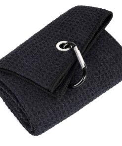 Mile High Life Microfiber Waffle Pattern Golf Towel | Club Groove Cleaner Brush | Foldable Divot Tool with Magnetic Ball Marker (Black Towel/Brush/Bone Divot) Black Towel/Brush/Bone Divot 10 81cl39NGgtL