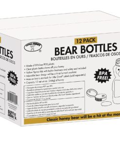 Little Giant Plastic Bear Bottle Honey Squeeze Bottle with Flip-top Lid (12 Ounce, 12 Pack) (Item No. HBEAR12) 22 81clMvyLzuL