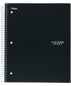 Alternative view of Five Star 06210 Wirebound 3-Subject Notebook, College Rule, 11 x 8 1/2, 150 Sheets, Assorted Assorted Colors