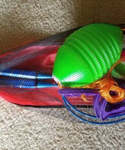 High Bounce 3 in1 Outdoor Games Combo Set for Kids, with Badminton Rackets Set, Toss and Catch Ball Set, Sliding Zoom Ball Game, Mesh Bag, Birdies, and Tennis Ball Included 25 81cmpnY Q7L