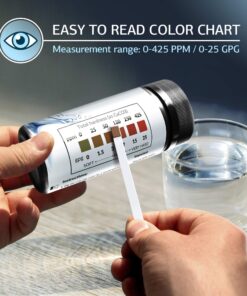 Health Metric Pro Water Hardness Test Kit | Quick & Easy Hard Water Test Strips for Water Softener Dishwasher Well Spa and Pool Water | 50 Tester Strips at 0-425 ppm | Calcium & Magnesium Hardness 1-pack 20 81coGOZ8qkL