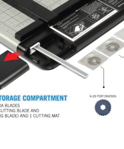 CARL Heavy Duty Rotary Paper Trimmer - 12238, Black/Silver, 18inch 18-Inch 15 81cqNUTd4qL