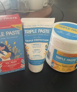 Triple Paste Diaper Rash Cream for Baby - 16 Oz Tub - Zinc Oxide Ointment Treats, Soothes and Prevents Diaper Rash - Pediatrician-Recommended Hypoallergenic Formula with Soothing Botanicals 16 Ounce 27 81cqP17SeL