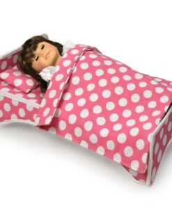Badger Basket Toy Doll Travel Case with Pop-up Bed with Bedding for 18 inch Dolls - Pink 23 81cqVAEI5L