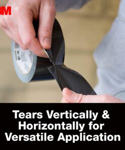 3M Multi-Use Colored Duct Tape, Black with Strong Adhesive and Water-Resistant Backing, Multi-Surface 3M Duct Tape for Indoor and Outdoor Use, 1.88 Inches x 20 Yards, 1 Roll 18 81crGUUSoEL