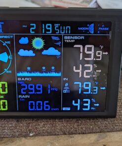 Sainlogic Professional WiFi Weather Station with Outdoor Sensor, Internet Wireless Weather Station with Rain Gauge, Weather Forecast, Wind Gauge, Wunderground, Black 54 81crTsoTz2L