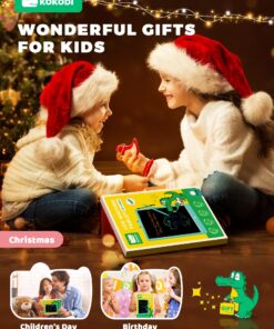 KOKODI LCD Writing Tablet, 10 Inch Colorful Toddler Doodle Board Drawing Tablet, Erasable Reusable Electronic Drawing Pads, Educational and Learning Toy for 3-6 Years Old Boy and Girls Blue 10in 24 81cs5hbnMoL