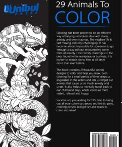 Alternative view of Adult Coloring Book: Midnight Edition: 29 Animal Designs for Stress Relief (Unibul Press Coloring Books) Paperback