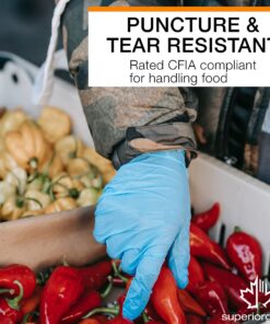 Superior Glove KeepKleen Contour Work Nitrile Gloves (100 Count) Latex Free Glove, Disposable Gloves, Powder Free, 9" Length - RDCNPF (Medium) Medium (100 Count) Blue 16 81ctTL9fCL