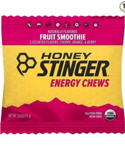 Honey Stinger Organic Fruit Smoothie Energy Chew | Gluten Free & Caffeine Free | For Exercise, Running and Performance | Sports Nutrition for Home & Gym, Pre and Mid Workout | 12 Pack, 21.6 Ounce Non-Caffeinated 1.8 Ounce (Pack of 12) 11 81cwHbaOkwL