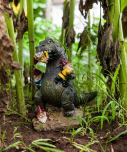 BigMouth Inc. Garden Gnome 9 inches - The Great Garden Gnome Massacre - Funny Outdoor Gnomes - Durable Lawn Gnome, Yard Gnome - Novelty Gnome Statues - Fun Garden Gnome Decor, Gag Gift, Garden Gift Godzilla 31 81cwLmPFqmL