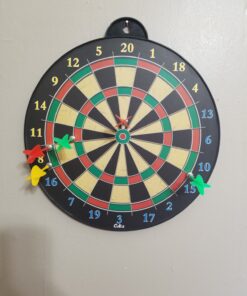 Magnetic Dart Board - 12pcs Magnetic Darts (Red Green Yellow) - Excellent Indoor Game and Party Games - Magnetic Dart Board Toys Gifts for 5 6 7 8 9 10 11 12 Year Old Boy Kids 28 81cwS0cd7UL