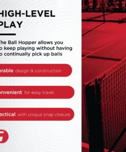 Gamma Sports Tennis Ballhoppers - Multiple Styles and Colors - Durable, Convenient, Heavy Duty Construction, for Easy Pickup, Carrying and Storage - 50 to 140 Tennis Ball Capacity Gold Hi-Rise 75 9 81cx6lsgBNL