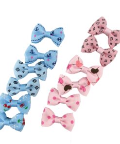 HONBAY 40pcs/20pairs Baby Pet Dog Hair Clips Cat Puppy Bows Small Bowknot Pet Grooming Products Mix Colors Varies Patterns Pet Hair Bows Dog Accessories 9 81cx8FCf0vL