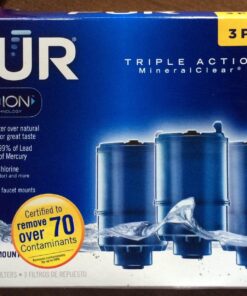 PUR PLUS Faucet Mount Replacement Filter 3-Pack, Genuine PUR Filter, 3-in-1 Powerful, Natural Mineral Filtration, Lead Removal, 9-Month Value, Blue (RF99993) Count of 3 Water Filters 32 81d0 zmyLwL