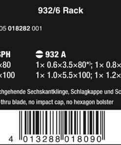 Wera - 5018282001 932/6 Kraftform Plus Screwdriver Set and Rack, 6-Pieces Factory 23 81d0QazsO6L