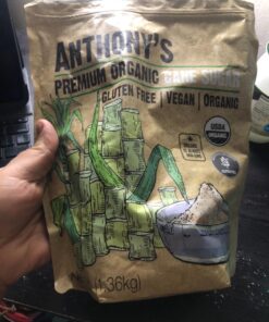 Anthony's Organic Cane Sugar, 3 lb, Granulated, Gluten Free & Non GMO 29 81d292G1F9L