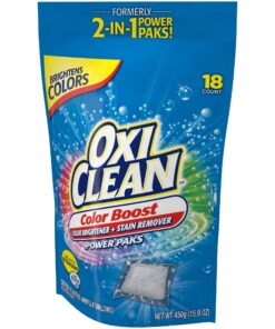 OxiClean Color Boost Color Brightener plus Stain Remover Power Paks, 18 Count 18 Count (Pack of 1) 17 81d3SfUsUgL