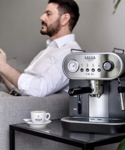 Gaggia Carezza De Luxe Espresso Machine, 47oz, Silver 12 81d4bsspasL