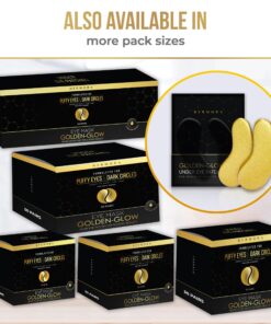 DERMORA Golden Glow Under Eye Patches (20 Pairs Eye Gels) - Rejuvenating Treatment for Dark Circles, Puffy Eyes, Refreshing, Revitalizing, Travel, Wrinkles 20 Count (Pack of 1) 25 81d51evqybL