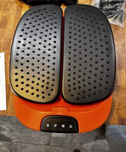 Snailax Vibration Foot Massager with Heat, App Control, Adjustable Vibration Electric Foot Massager Machine for Circulation, Plantar Fasciitis, Pain Relief, Remote Control Black and Orange 26 81d5pNeubvL