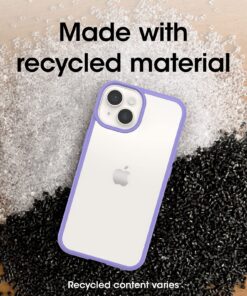 OtterBox iPhone 14 & iPhone 13 Prefix Series Case - PURPLEXING (Purple), ultra-thin, pocket-friendly, raised edges protect camera & screen, wireless charging compatible Puple 11 81d6gt8y77L