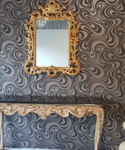 Q QIHANG Modern Abstract Curve 3D Wallpaper Roll Mural Papel De Parede Flocking for Striped Black Brown Color Unpasted Living Room Wall Paper 0.7m x 8.4m=5.88㎡ 51 81d6kbdF DL