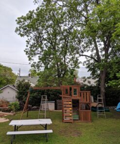 Swing-N-Slide PB 8272 Cedar Brook Play Set with Two Swings, Slide, Monkey Bars, Picnic Table & Glider, Green 21 81d7pA8vcsL