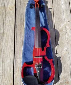 Cecilio Solid Wood Electric/Silent Violin with Ebony Fittings - 4/4 Full Size - Metallic Red Mahogany 4/4-size 43 81d88S6ttPL