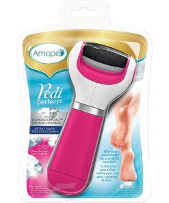 Amope Pedi Perfect Electronic Foot File, Dual-Speed Callus Remover (with Diamond Crystals) for Feet (Extra Coarse - Pink Gadget). -Perfect for In-home Pedicure for Baby Smooth Feet. Battery Operated 32 81d8RbOfexL