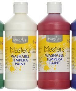 Alternative view of Handy Art Masters Washable Tempera Paint, 6-16 oz, 6 per Set