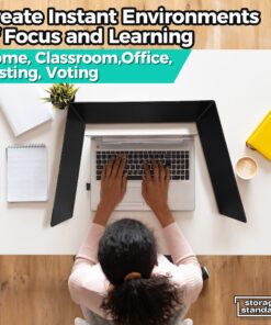 22-Pack Desk Dividers for Students - Durable & Waterproof Plastic Study Carrel Divider, Classroom Folders Teacher Supplies, Easy-to-Clean Plastic Privacy Shield Folder Boards for Student Desks, Black 22 19 81d9eKrtn0L