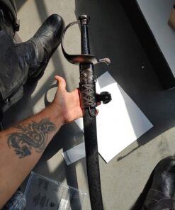 MASTER USA – Universal Leather Sword Frog – Steel Hardware, Adjustable Lacing for Proper Fit, Designed to Fit a Wide Variety of Swords and Scabbards – Fantasy, Historical, Cosplay – PK-6182 33 81dBNrfYMZL