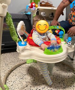 Fisher-Price Baby Bouncer Rainforest Jumperoo Activity Center with Music Lights Sounds and Developmental Toys 22 81dCUnLpFL