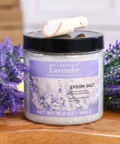 Bath Salts for Soaking, Spa Luxetique Epsom Salts Gifts Set for Women, 3.17lbs Bath Salts for Women Relaxing, Epsom Salts for Soaking for Pain, Mother's Day Christmas Gifts for Woman Mom 4PCS Epsom Salt 17 81dCVxubl2L