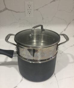 T-fal Specialty Nonstick Handy Pot with Glass Lid 3 Quart Oven Safe 350F Cookware, Pots and Pans, Dishwasher Safe Black Aluminum 23 81dD7DuBBL